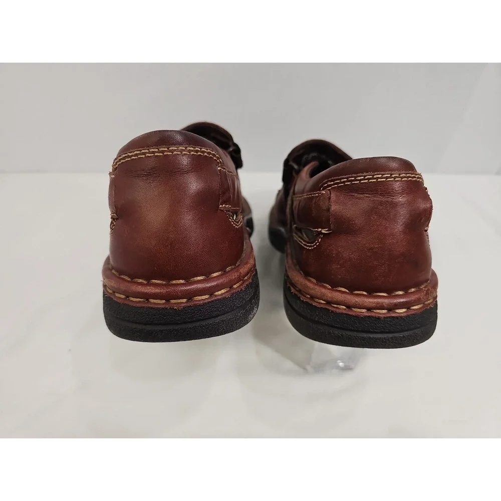 Streetcars Brown Leather Hook Loop Fisherman Sandal Comfort Men Shoe Size 10M